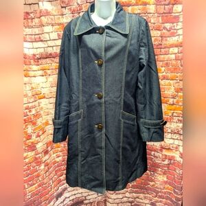 Long denim Coat size 14, Vesti
